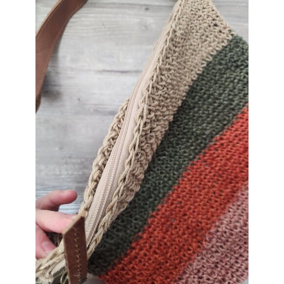 FATFACE Crochet Stripe Shoulder/Hobo Bag - Picture 3 of 9